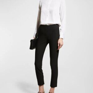 VINCE Black Textured Stitch Front/Back Seamed Cropped Trousers - 2